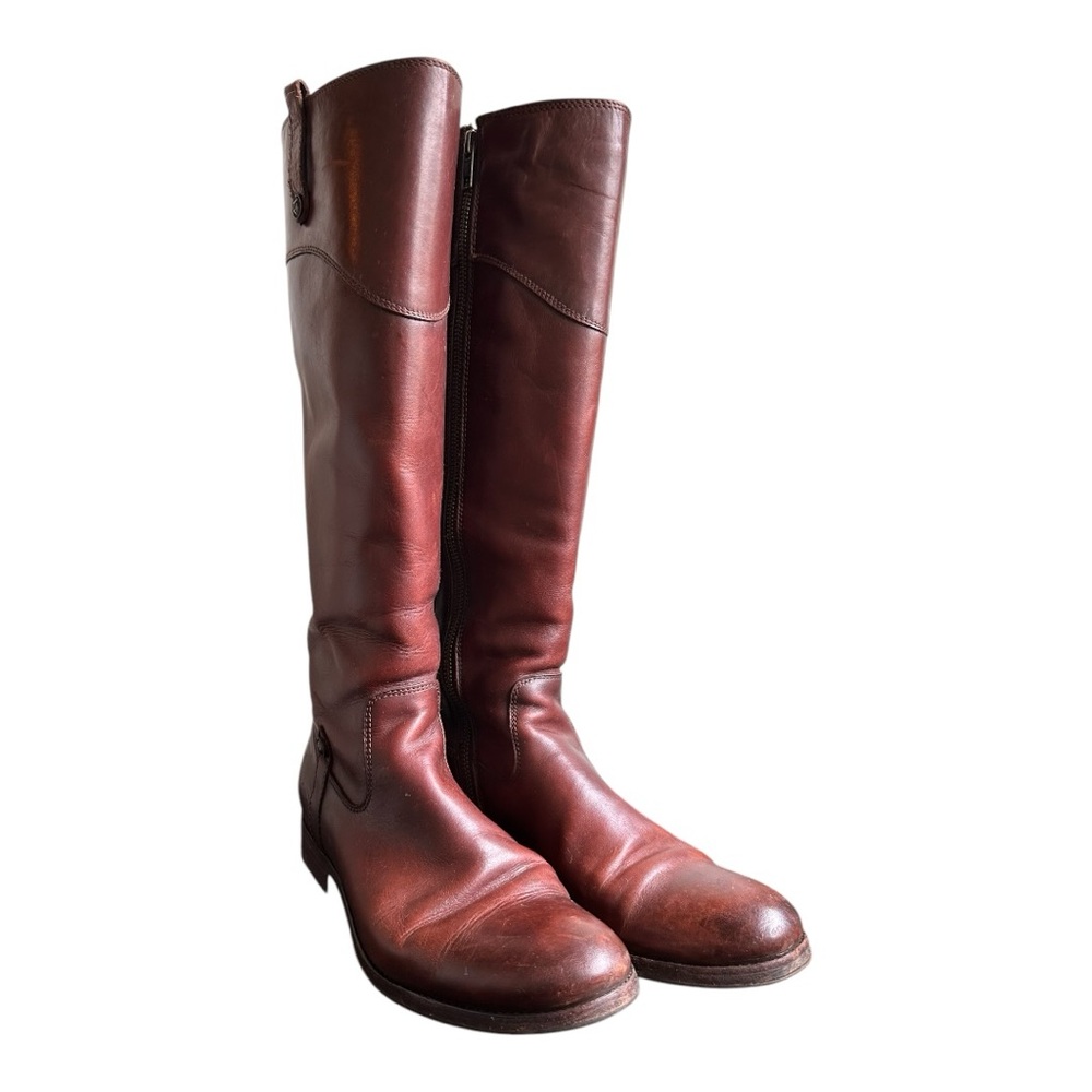 Frye Brown Leather Knee-High Riding Boots Size 40